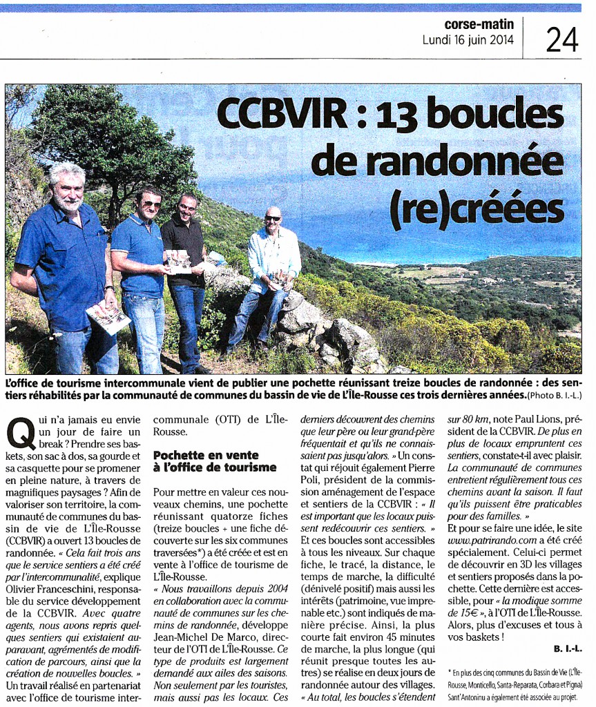 CCBVIR 13 Boucles de randonnées